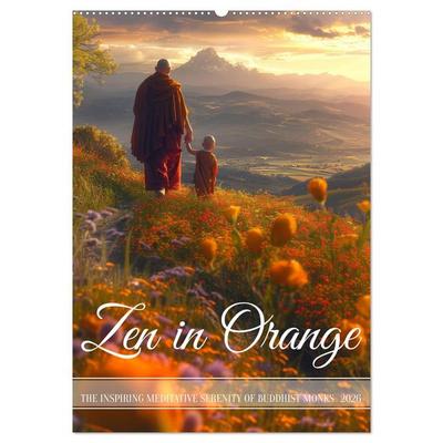 Zen in Orange (Wall Calendar 2026 DIN A2 portrait), CALVENDO 12 Month Wall Calendar