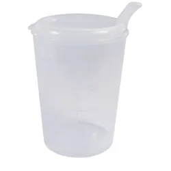 Medi-Inn Schnabelbecher Schnabeltasse Trinkbecher 250 ml transparent / Öffnung: 4x4 mm