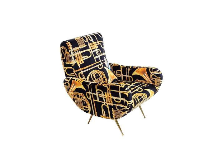 Design Loungesessel „Toiletpaper Trumpets“ Multicolor Seletti