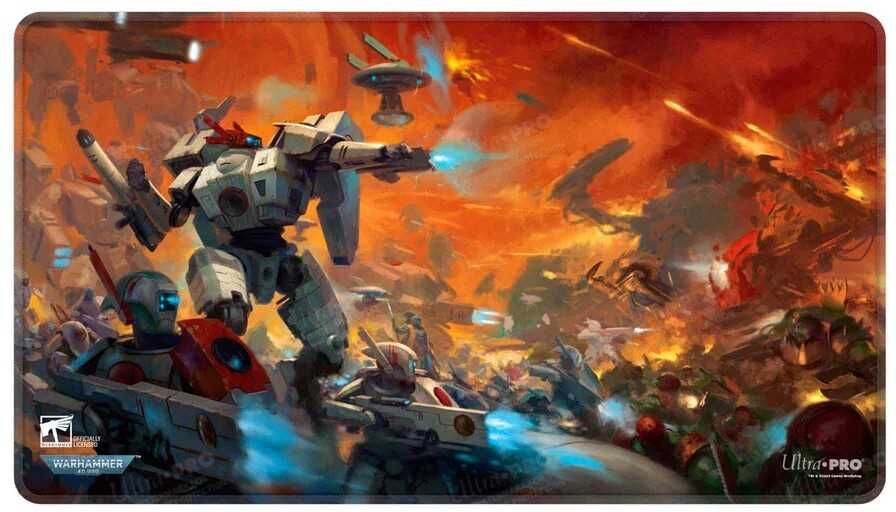Warhammer 40,000 T'au Empire Codex Aligned Stitched Playmat for Tabletop Gaming, 61 x 34.3 cm, Ultra Pro