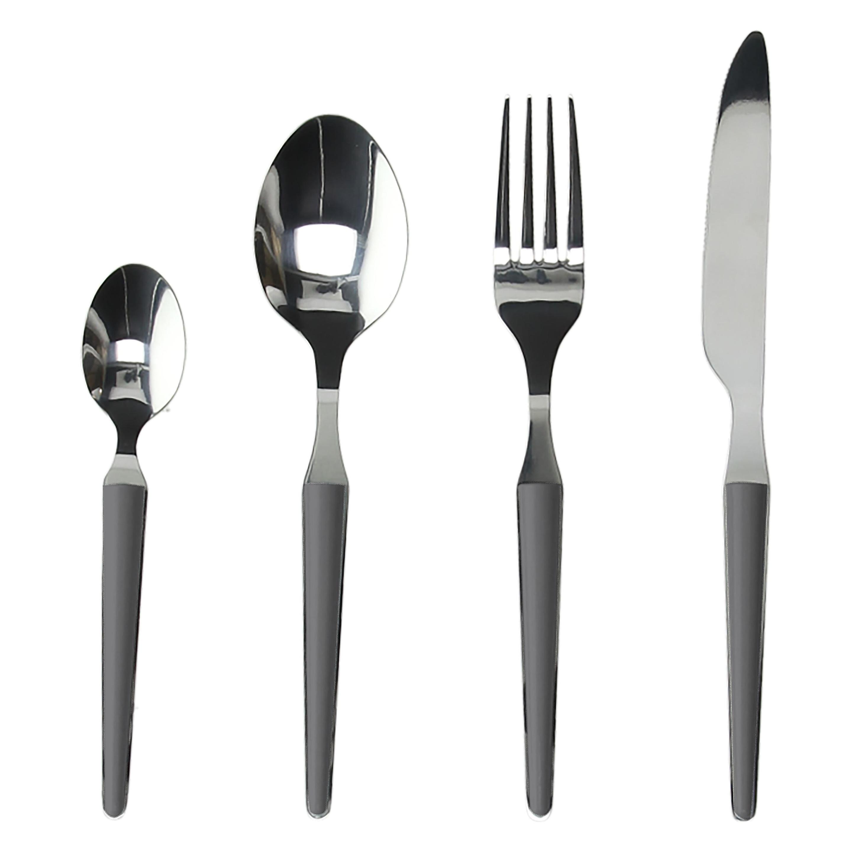 Tognana Porzellan-Zen-Besteck-Set 24-tlg. Anthrazit, Edelstahl (24 Stk., Besteck Set) (R7799242791)