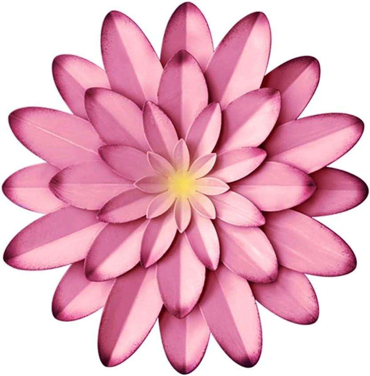 Metalen Muurkunst Bloem Decoratie Roze - 30 cm