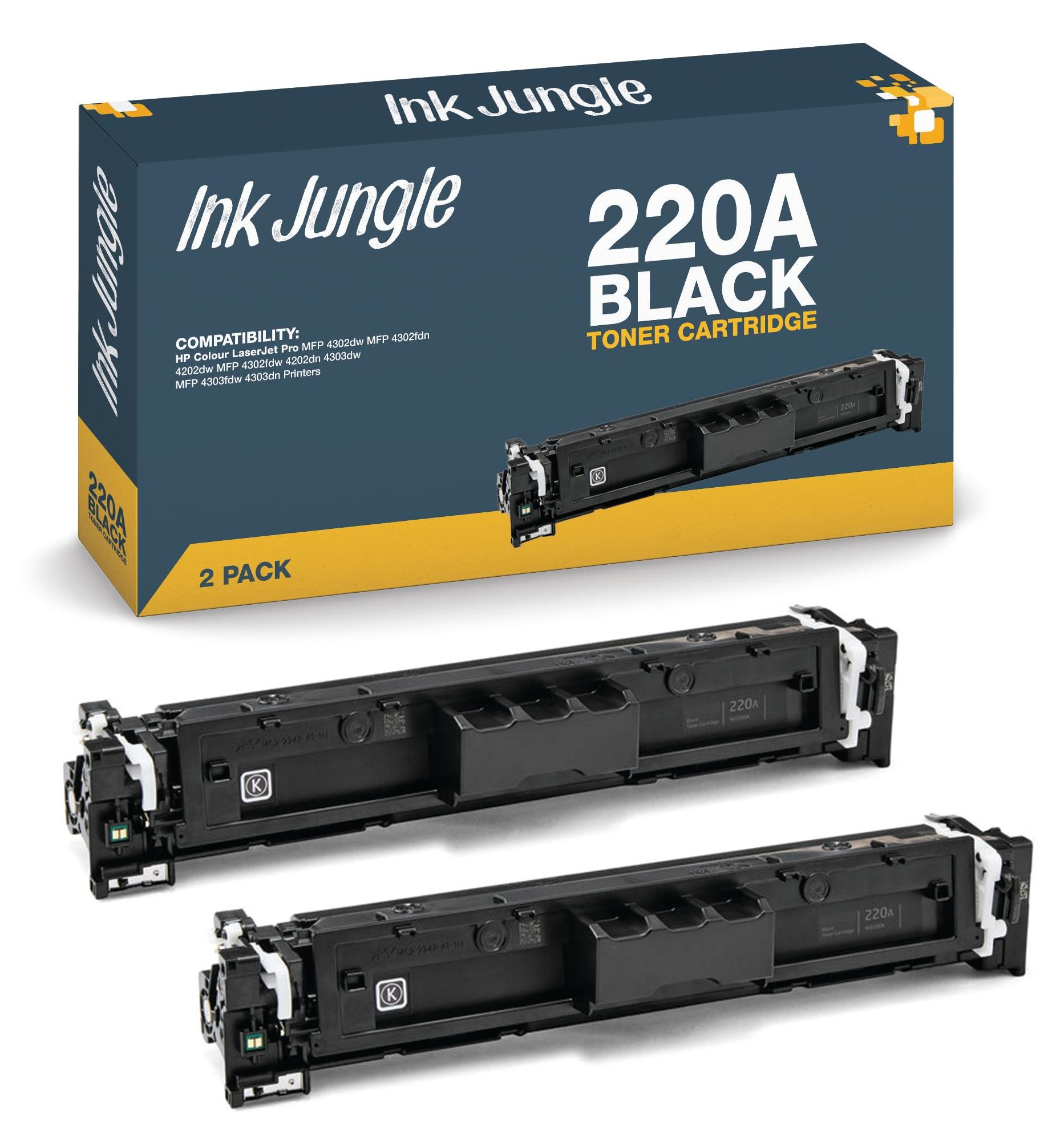 2x 220A Tonerkartuschen schwarz, kompatibel mit HP LaserJet Pro