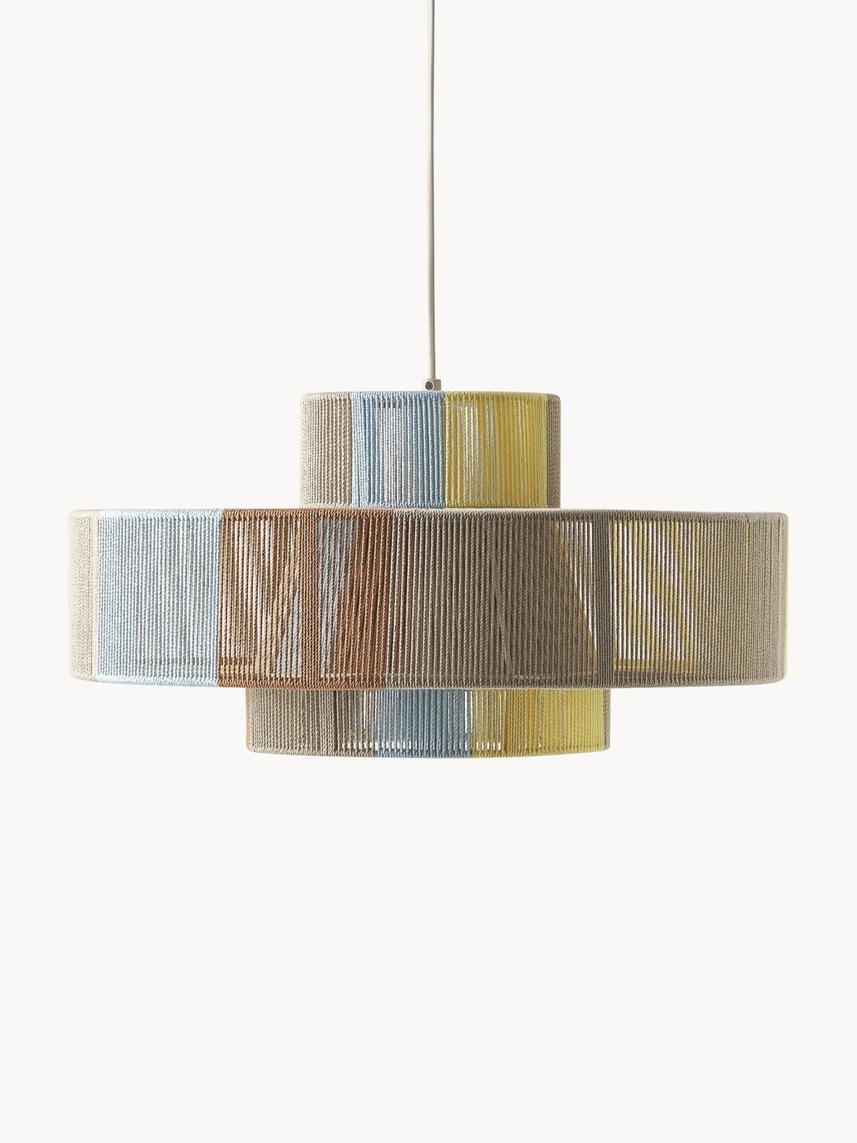 Westwing Collection Grote hanglamp Lace van linnendraden
