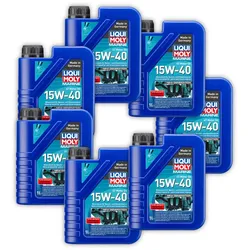 7x Motoröl LIQUI MOLY 25089 Marine 4T Motor Oil 15W-40 New Generation 1 Liter Boot