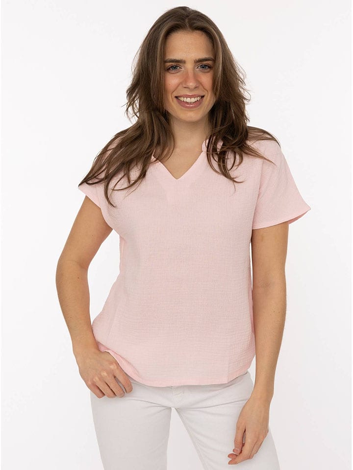 Zwillingsherz Musselin-Bluse in Rosa - onesize