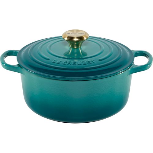 Le Creuset Signature Bräter rund 24 cm bleu riviera