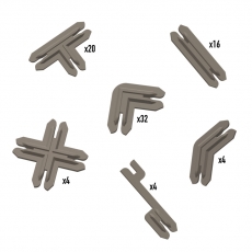 Battle Systems Tabletop Terrain - Plastic Terrain Clips Brown (80 Teile) - englisch 293315