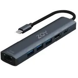 Zoy Stacja/replikator Replikator ZH61 (USB-C), Dockingstation + USB Hub, Schwarz