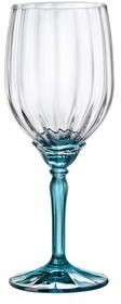 Bormioli Rocco Florian 12.8 Ounce White Wine / Spritz Glasses, Lucent Blue, Set of 4