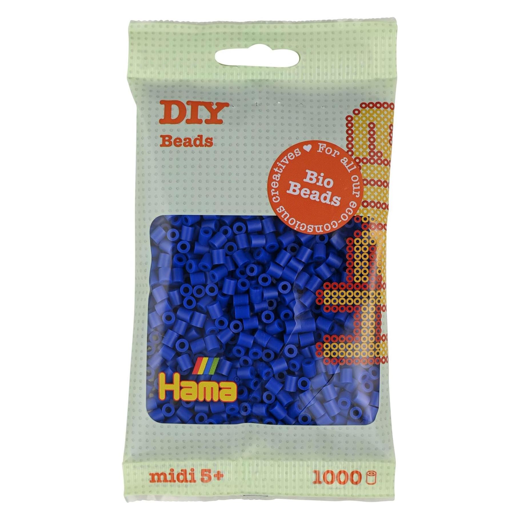 Hama Bio Bügelperlen - Blau (008), 1000 Stück. (371208)