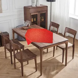BELLA CASA Jacquard-Mitteldecke mit Goldeffekt - Rot/Gold