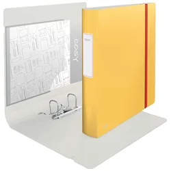 LEITZ Ordner Rückenbreite 6.5 cm DIN A4 stabile Pappe warmes gelb