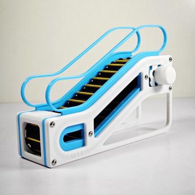 ModernMart STEM Mini Escalator Model Kit For Kids DIY Wooden Science Puzzle Toy blue