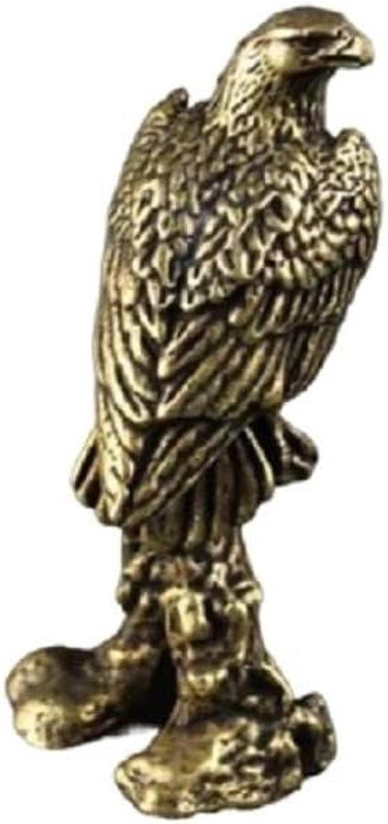 Antiek Adelaar Beeldje in Brons Koper en Messing - 3,1 x 6,6 cm