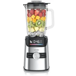 Arendo Standmixer, 1400 W, 1,7-l-Glasbehälter, 6 Geschwindigkeiten, 3 Programme, Pulsfunktion, Display und Sicherheitssperre