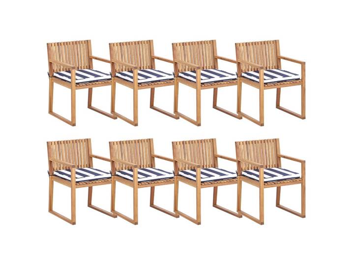 GARTENSTUHL 8er Set Marineblau Sassari II