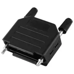 RS PRO D-Sub-Steckverbindergehäuse Gerade, Elektronikkabel + Stecker, Schwarz