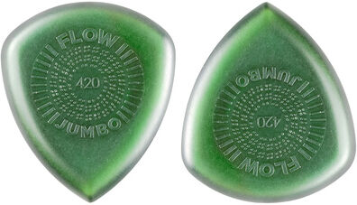 Dunlop Flow Jumbo Grip 420 Pick 4.2 Grün