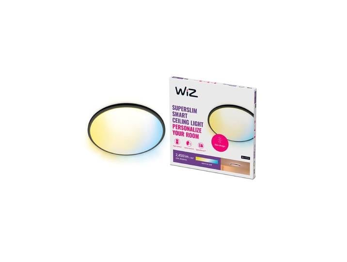 WiZ SuperSlim Smart Ceiling Light Black 22W Tunable White & Dimmable