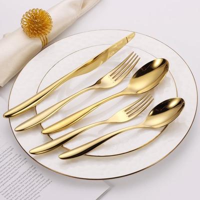 Vivience 20 Pc Flatware Set with Wavy Handle