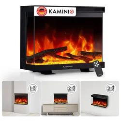 KAMINIO KAMINIO Elektrokamin LEA - Elektrischer 3-in-1 Kamin mit Panoramaview - 30 Zoll