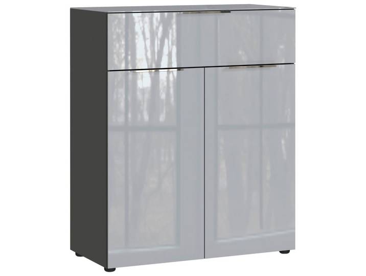 Kommode 83/102/42 cm Graphitfarben, Grau