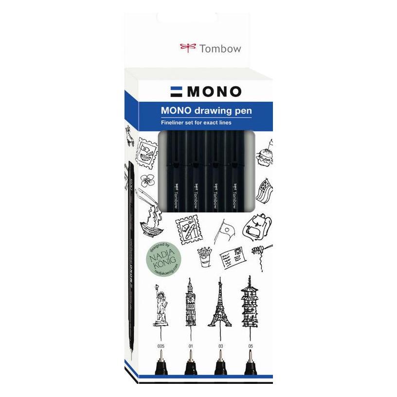 Tombow Mono Drawing Pen (4x) (WS-EFL-H-F-4P)