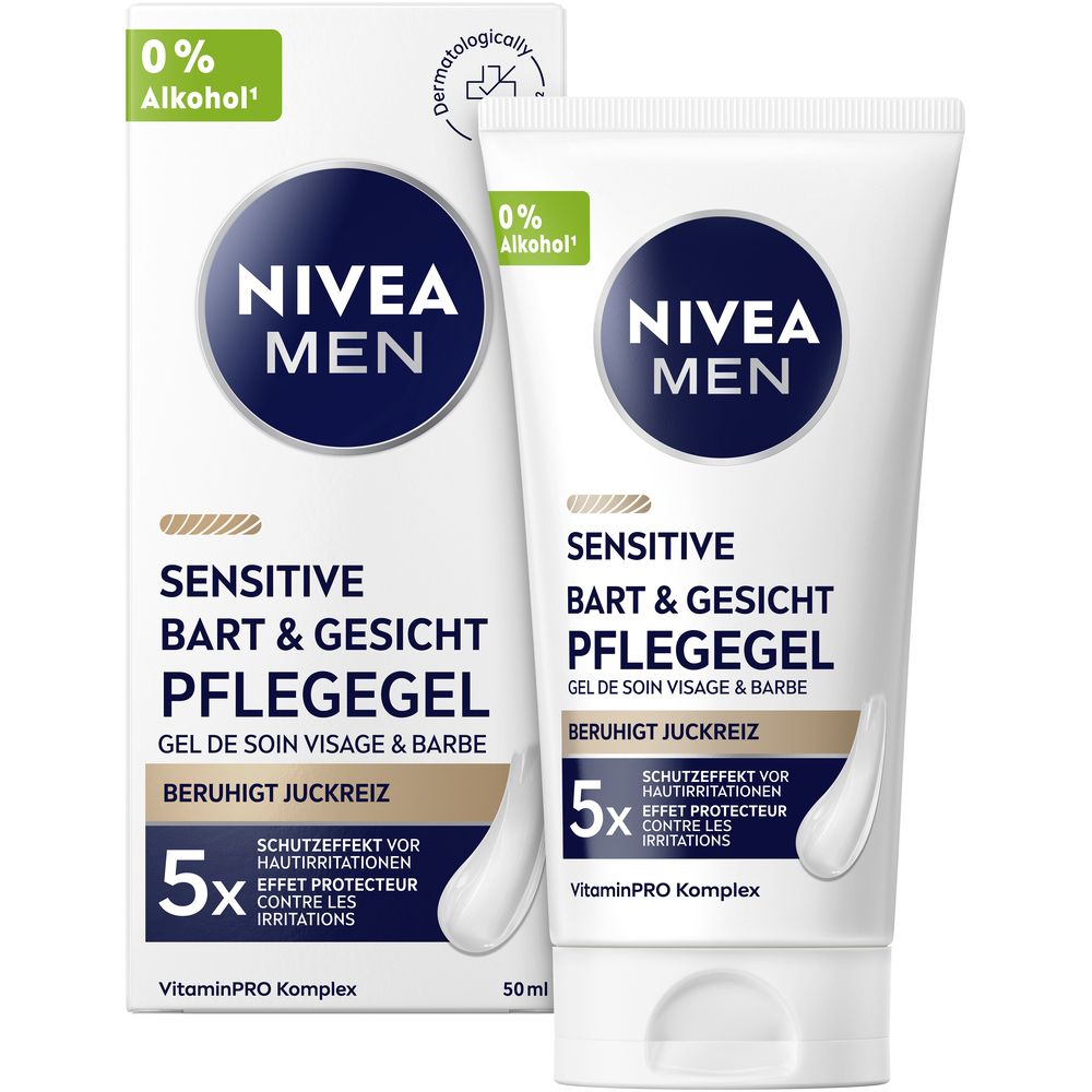 Nivea MEN Sensitive Bart & Gesichtspflege Gel 50ml 50 ml