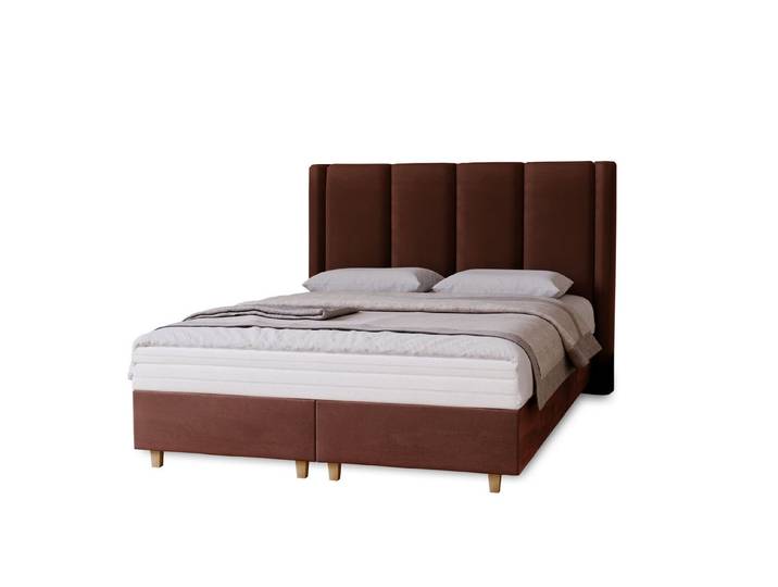 MARPUR Boxspringbett BELLA (Boxspringbett mit Matratze und Kopfteil, Füße, Anleitung)