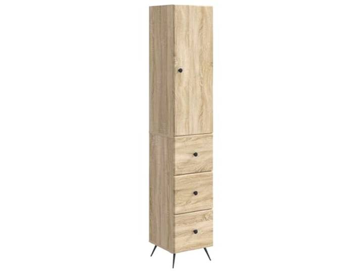 MNCVXAXG Set mit 2 Schränken 34,5 x 34,5 x 90 cm aus technischem Holz Technisches Holz, verstellbare Einlegeböden, Schiebetüren, für Wohnzimmer, Büro, Schlafzimmer