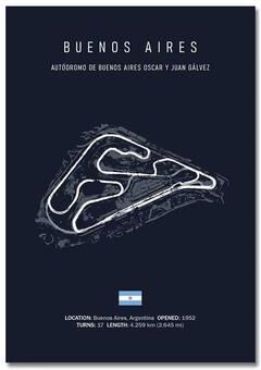 Inspire Essentials F1 Circuit Track Wall Art Canvas Motorsport Racing Poster 9 11.81 X 15.75 Inches