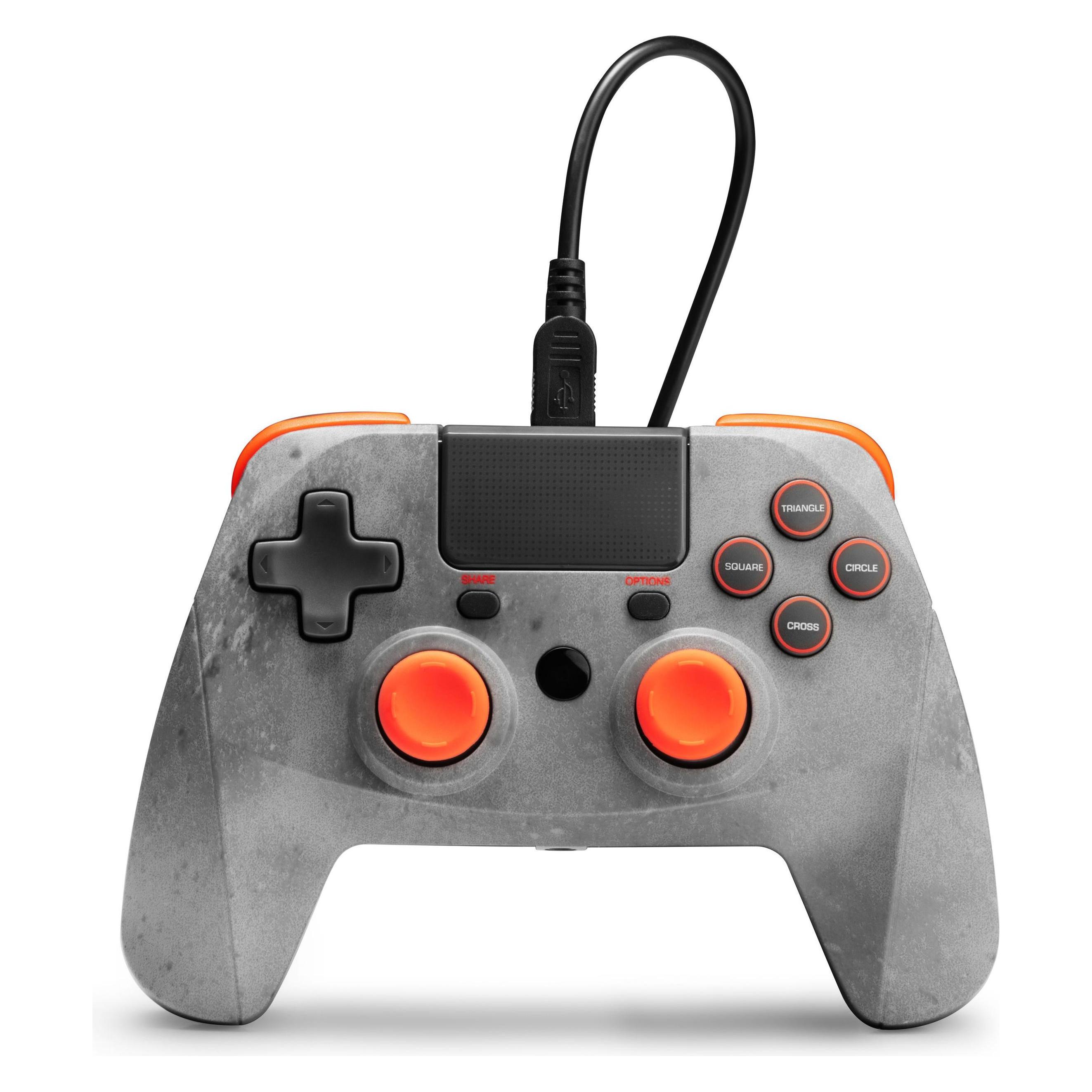 Snakebyte Pad 4 S Wireless PS4 Controller - grau orange (PC, PS4) (SB914522)