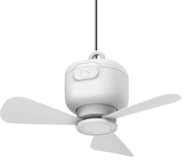 Inspired Deals Portable Camping Ceiling Fan USB Hanging Tent Fan With Quiet Brushless Motor white