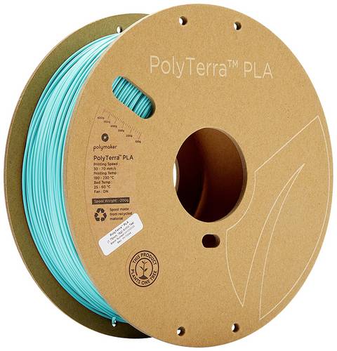 Polymaker 70844 PolyTerra PLA Filament PLA geringerer Kunststoffgehalt 1.75 mm 1000 g Hellblau 1 St.
