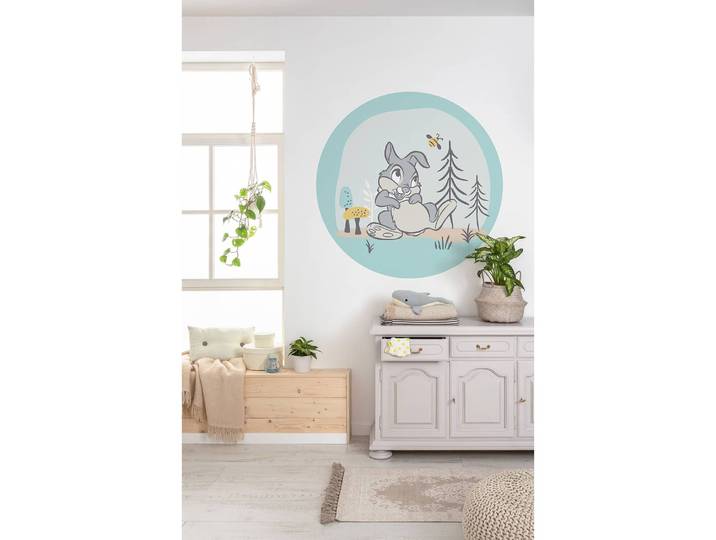 Papier peint Bambi Thumper Ø 125cm Multicolore