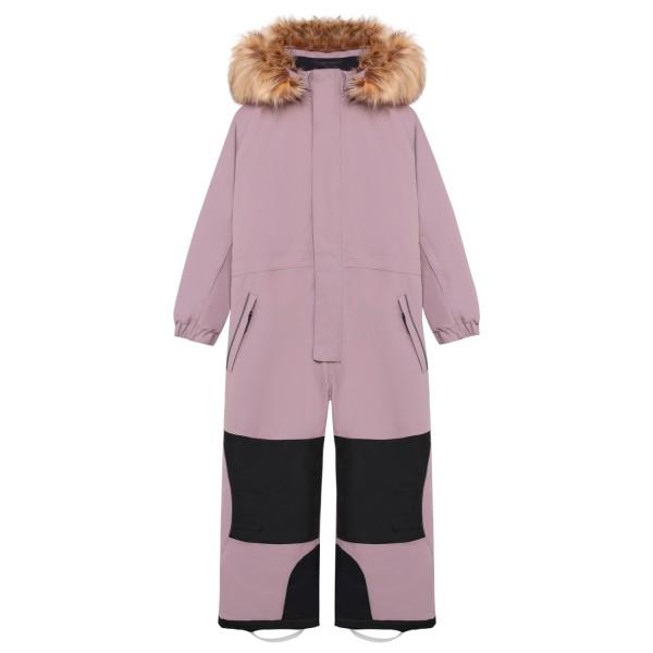 Color Kids - Kid's Coverall with Contrast & Fur - Overall Gr 128 rosa