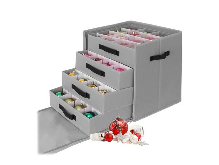 Relaxdays Weihnachtskugel Aufbewahrungsbox