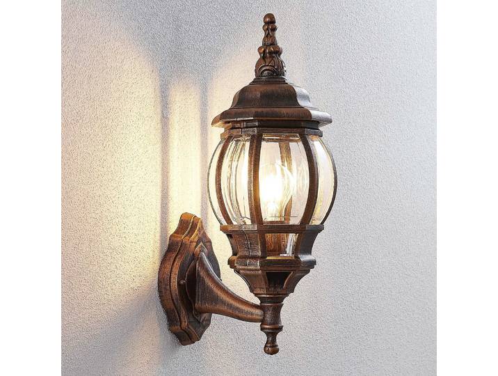 Applique d'extérieur Nadesha, or brossé - Lindby Nadesha - Terrasse - Ancien - Plastique - À ampoule unique