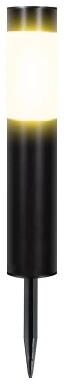Inspire Select Solar Garden Pathway Lights Outdoor IP65 Waterproof LED Bollard Landscape Lighting For Patio, Walkway, Lawn & Yard black Warm Light