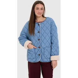 24 Colours Quilted Denim Jacke blau Gr. XS