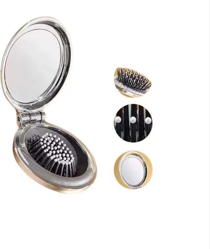 INF Tragbarer ovaler, galvanisierter Faltkamm für müheloses Styling