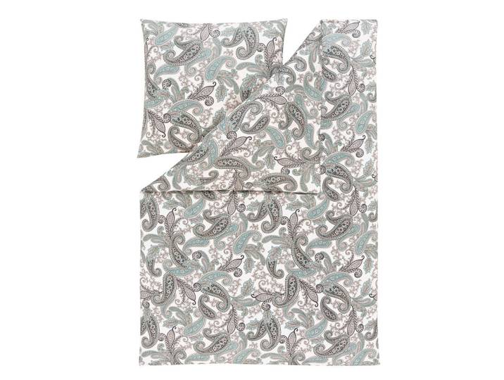 Estella Bettwäscheset, Mintgrün, Textil, Paisley, 160x210 cm, Heimtextilien, Bettwäsche, Bettwäsche