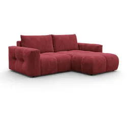 ECKSOFA VERONA 3-Sitzer rechts, Dunkelrot