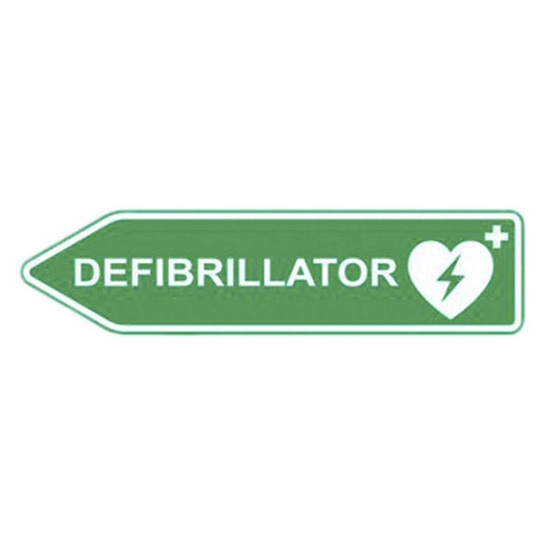 MedX5 AED Schild Defibrillator Standort Strassenschild (Erste Hilfe Set Zubehör) (AED-Z-SCHILD-L)