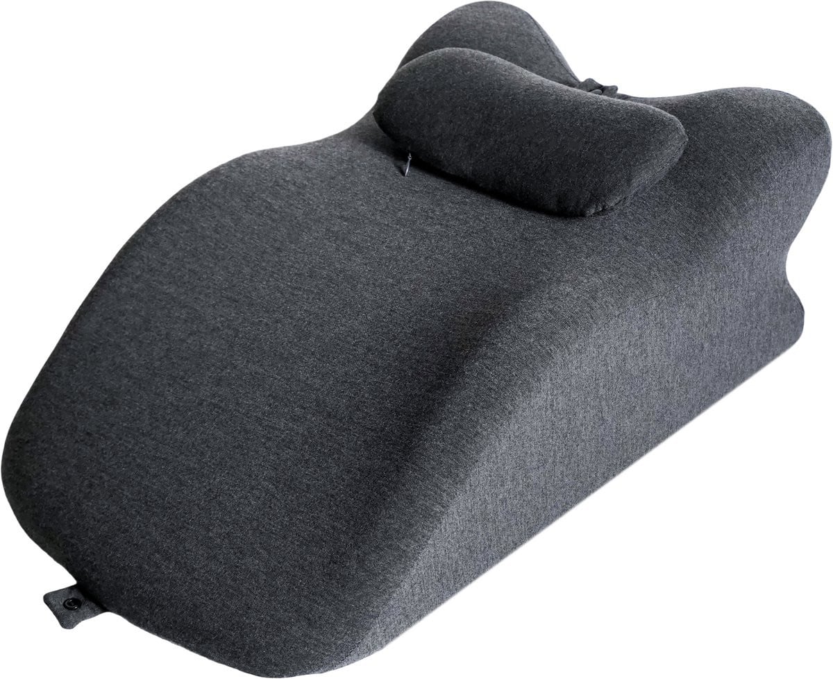 Ergonomisch wigkussen van memoryschuim voor verlichting van maagzuur en rugpijn, donkergrijs