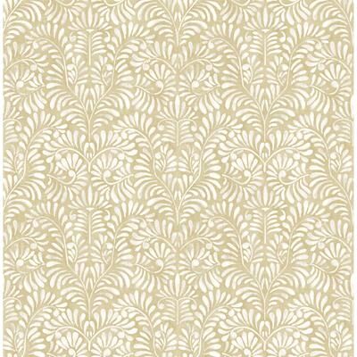 A-Street Prints Elma Honey Fiddlehead Wallpaper