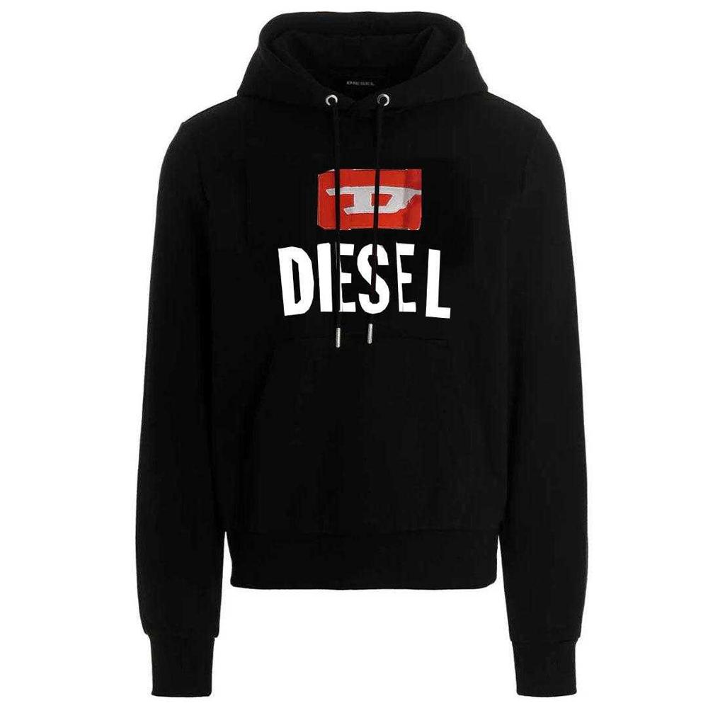 Diesel - "New D" Kapuzenpullover für Herren, Baumwollmischung (Schwarz)