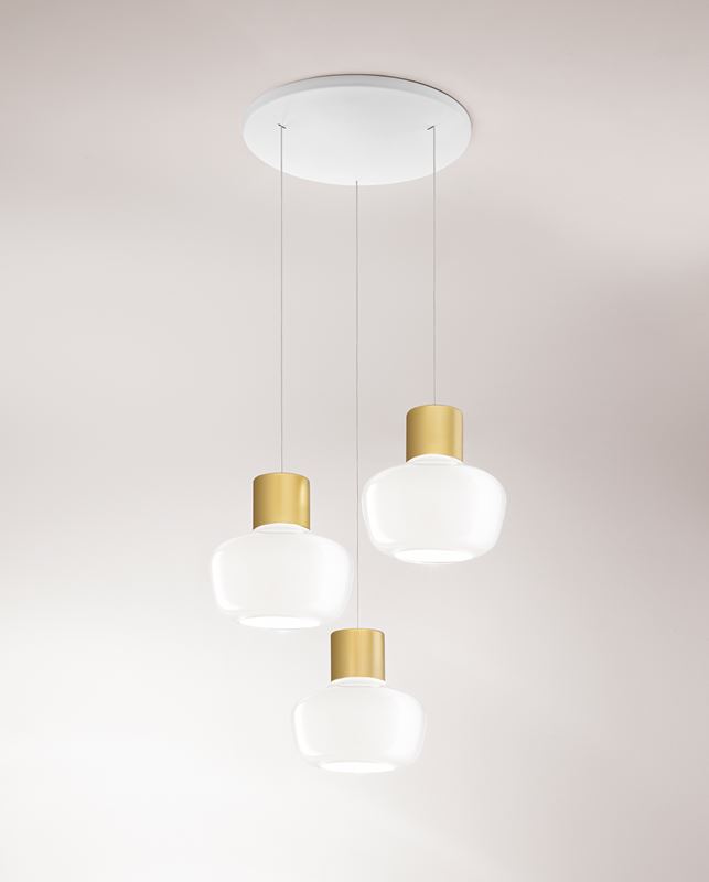 Fabas Luce LED-Pendelleuchte Kino Weiß Weiß 3767-47-102 8019282546498