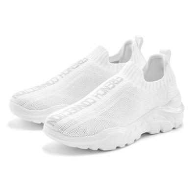 Sneaker FRENCH CONNECTION "Slipper, Halbschuh, Freizeitschuh, Slip-On-Sneaker", Damen, Gr. 42, Textil, weiß, Obermaterial: 100% Textilmaterial. Decksohle: 100% Textilmaterial. Futter: 100% Textilmaterial. Laufsohle: 100% Synthetik, unifarben mit...